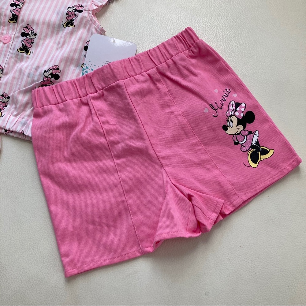Disney Minnie Mouse pink shorts set 2199 - Picture 3 of 5